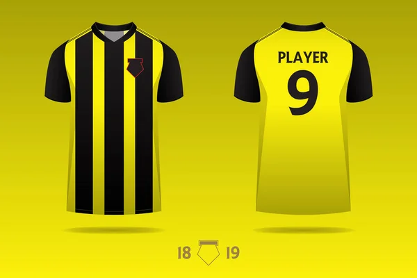 Fotboll Jersey Fotboll Kit Shirt Sport Malldesign För Engelsk Fotbollsklubb — Stock vektor