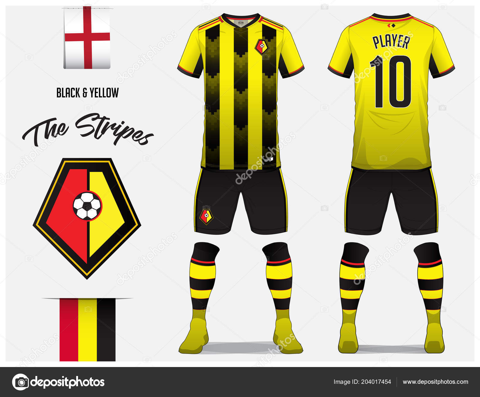 Black & Yellow Stripe Jersey, Team ID Jersey