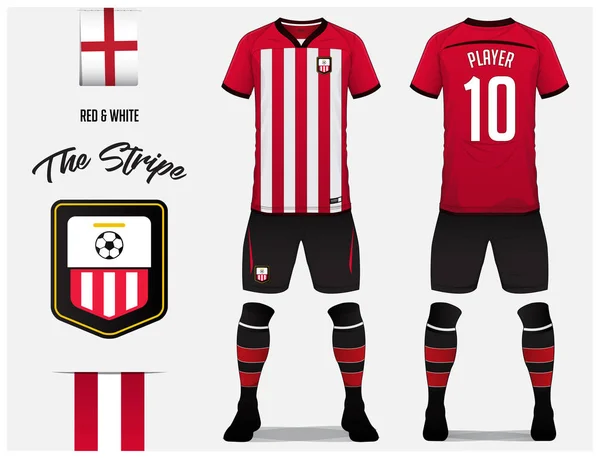 Camiseta Fútbol Plantilla Kit Fútbol Para Club Fútbol Camisa Fútbol — Archivo Imágenes Vectoriales