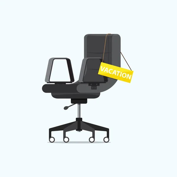 Kancelářská Židle Znakem Zprávou Dovolená Bočním Pohledu Pronájem Obchodních Nábor — Stockový vektor