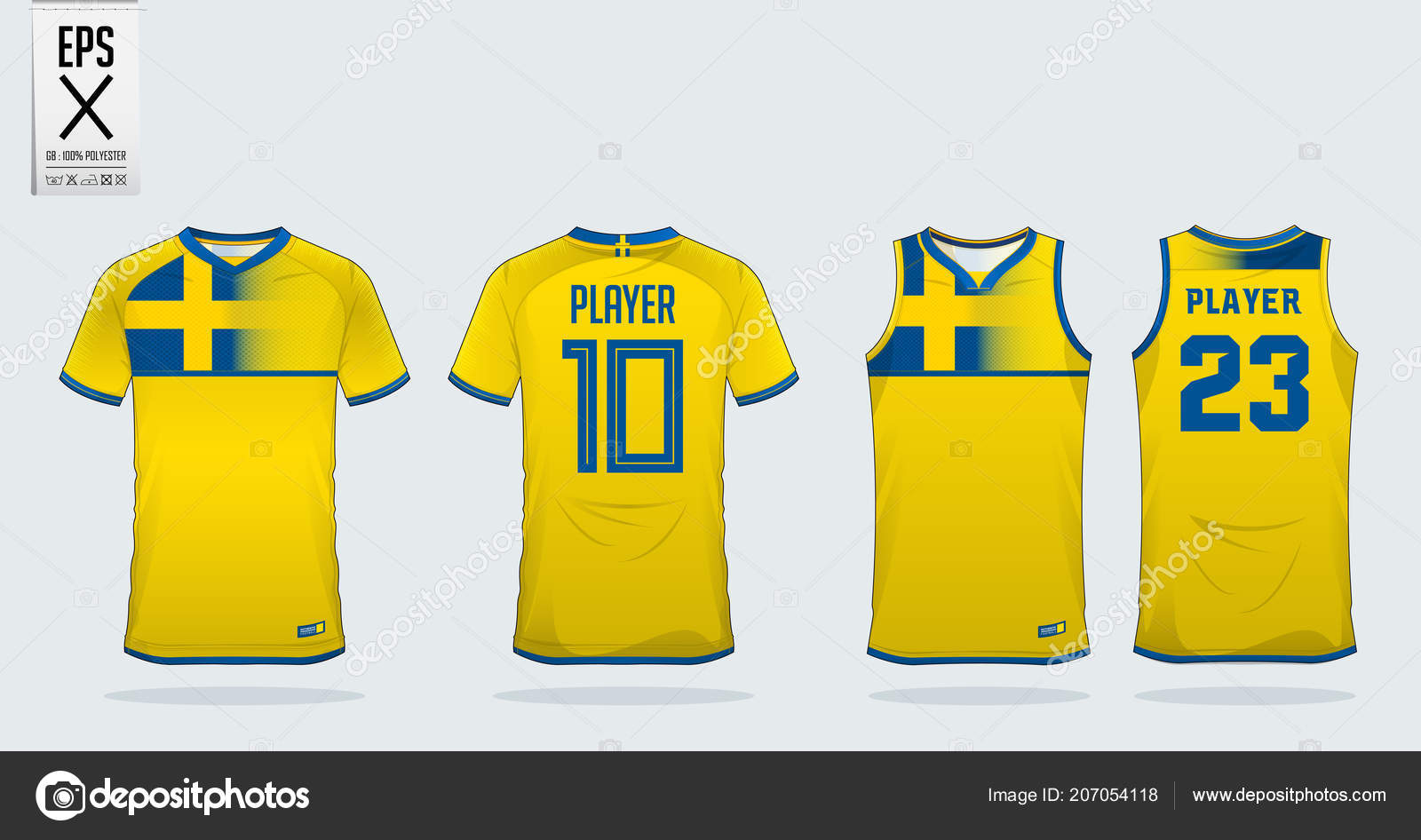 blue yellow jersey design