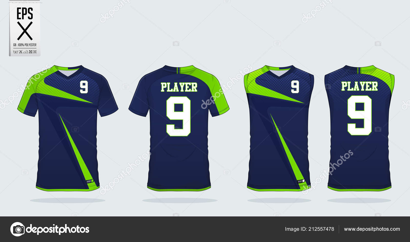 Modelo de camisa de futebol esporte design de camiseta