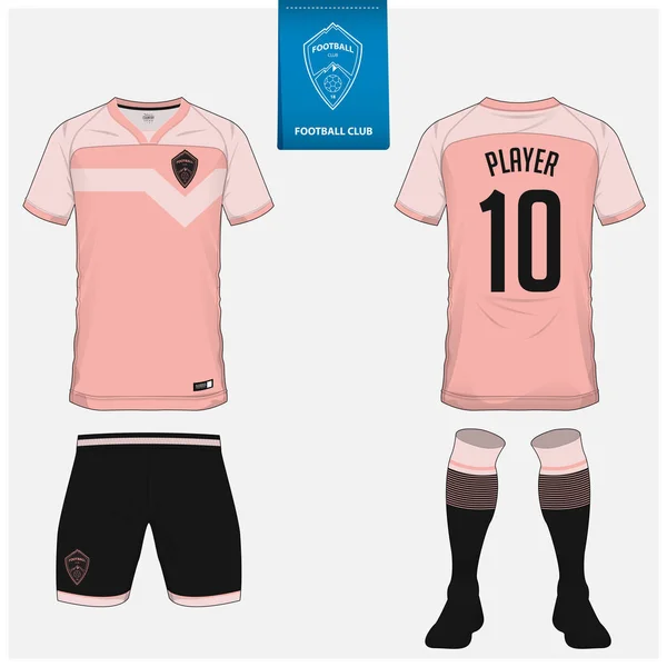 Maillot Football Kit Football Short Modèle Chaussette Pour Club Sport — Image vectorielle