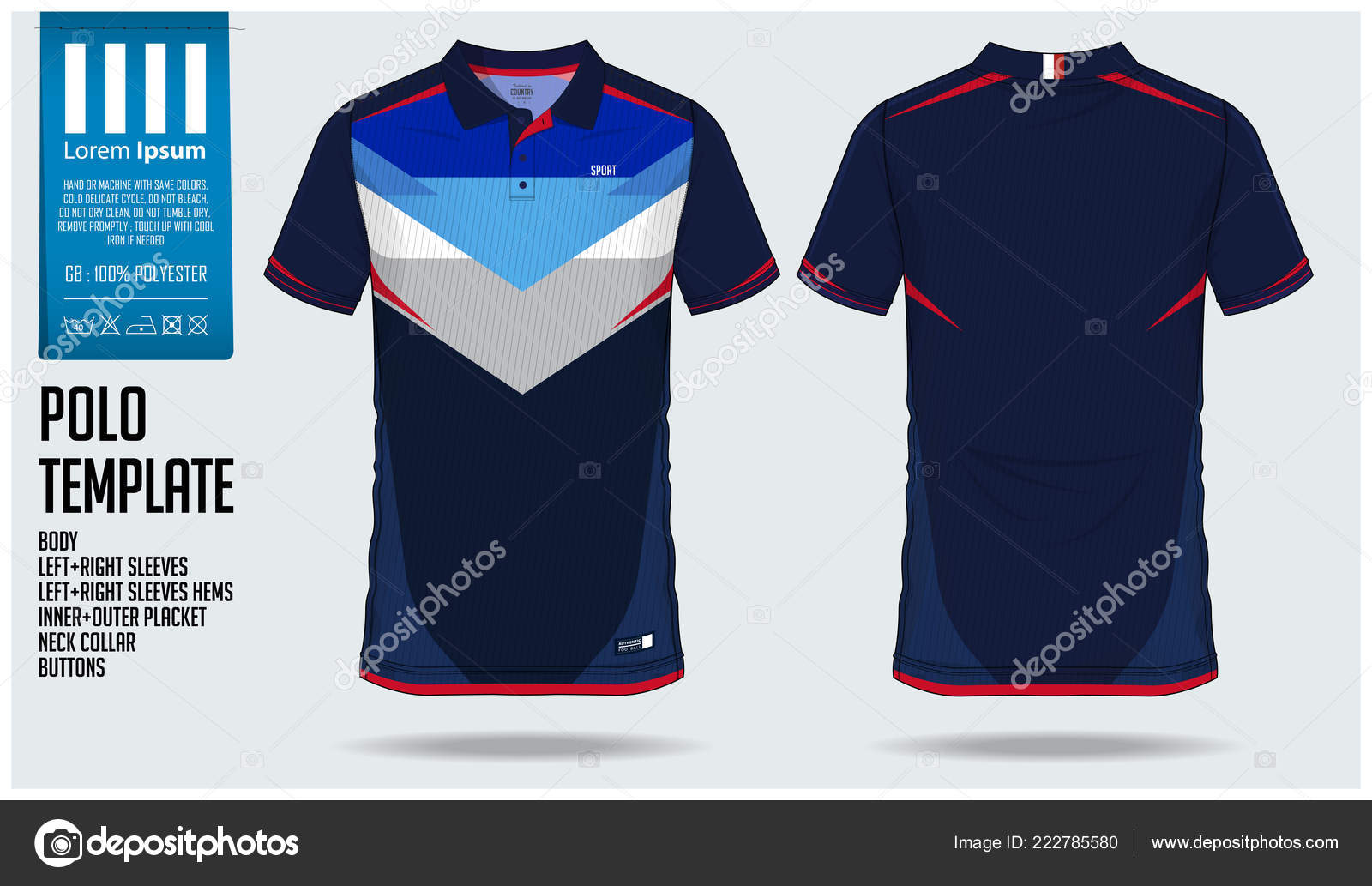 polo shirt uniform design blue