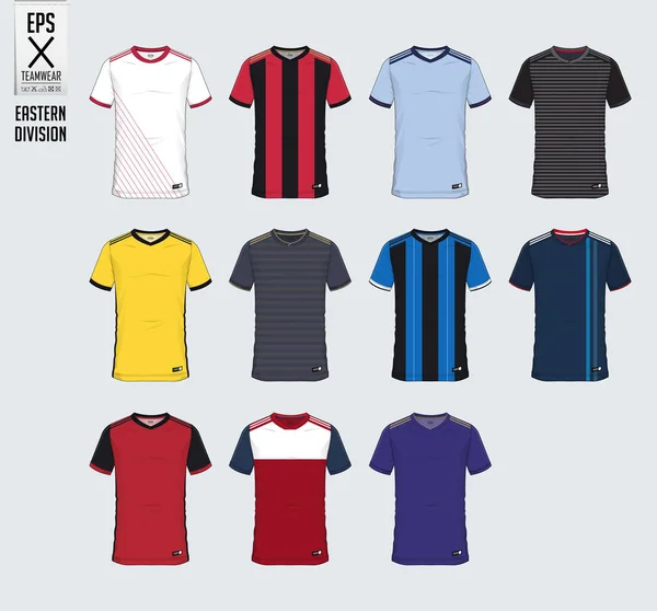 Camiseta Fútbol Kit Fútbol Pantalones Cortos Calcetines Plantilla Diseño Para — Archivo Imágenes Vectoriales