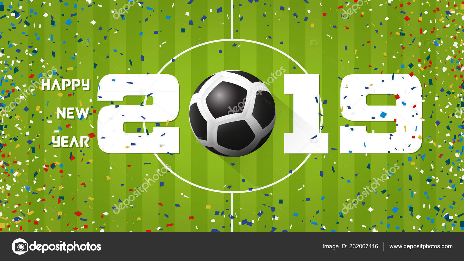 Happy New Year 19 Banner Soccer Ball Paper Confetti Soccer Vector Image By C Tond Ruangwit Gmail Com Vector Stock Happy New Year 19 Banner Soccer Ball Paper Confetti Soccer Vector Image By C Tond Ruangwit Gmail Com Vector Stock