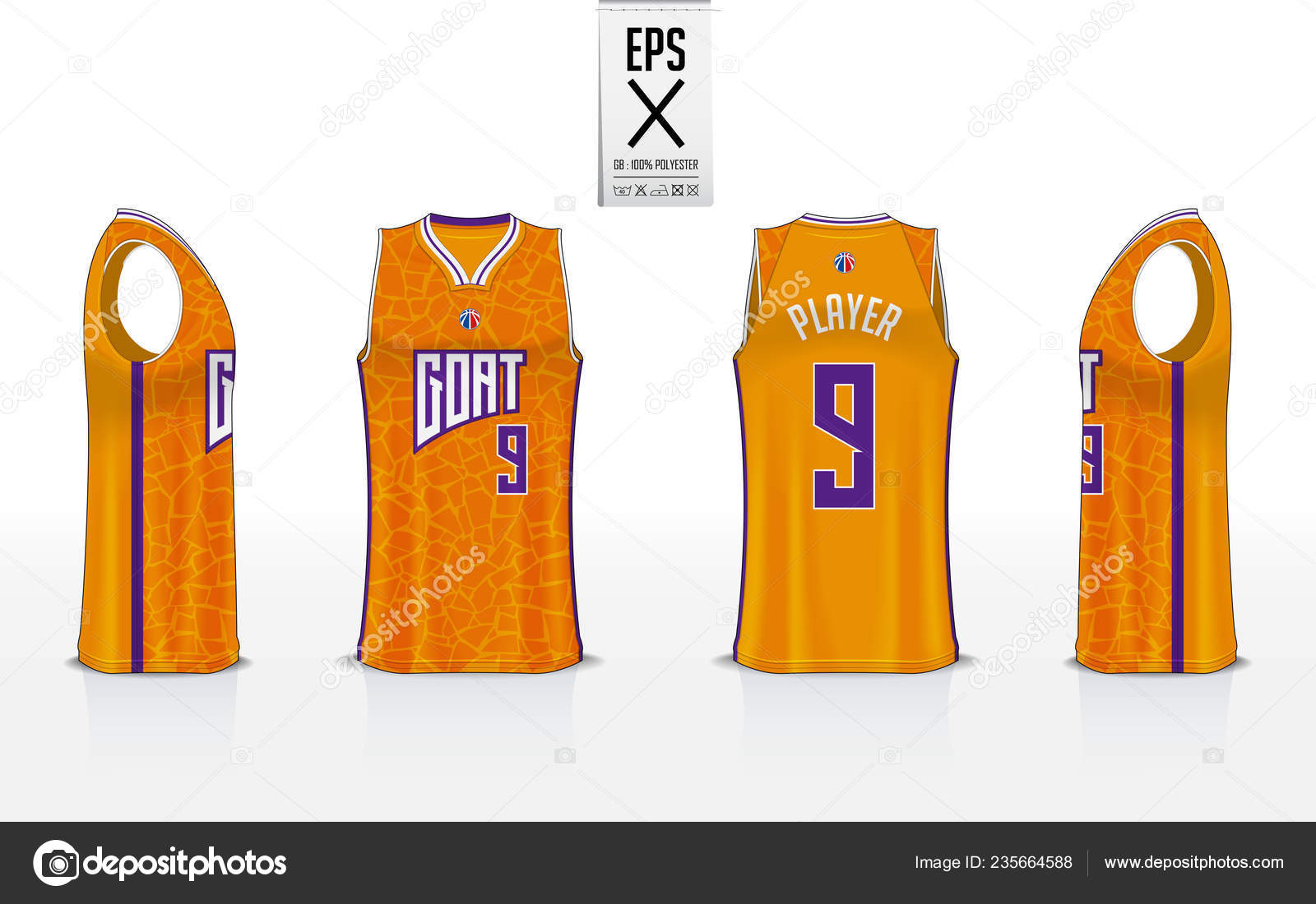 Basketball Uniform Mockup Template Design for Basketball Club