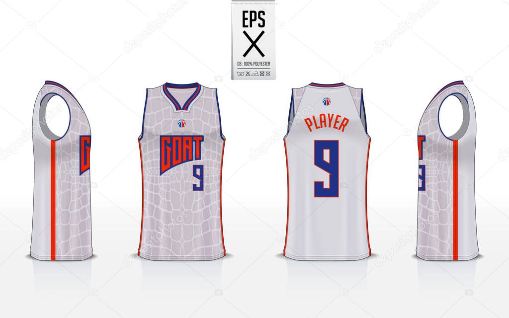 Diseno Plantilla Uniforme Baloncesto Para Club Baloncesto Camiseta Sin Mangas Vector de stock por tond.ruangwit gmail 235664892