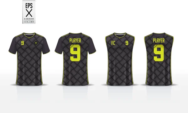 Shirt Sport Sjabloonontwerp Voor Voetbaltrui Voetbal Kit Tank Top Voor — Stockvector