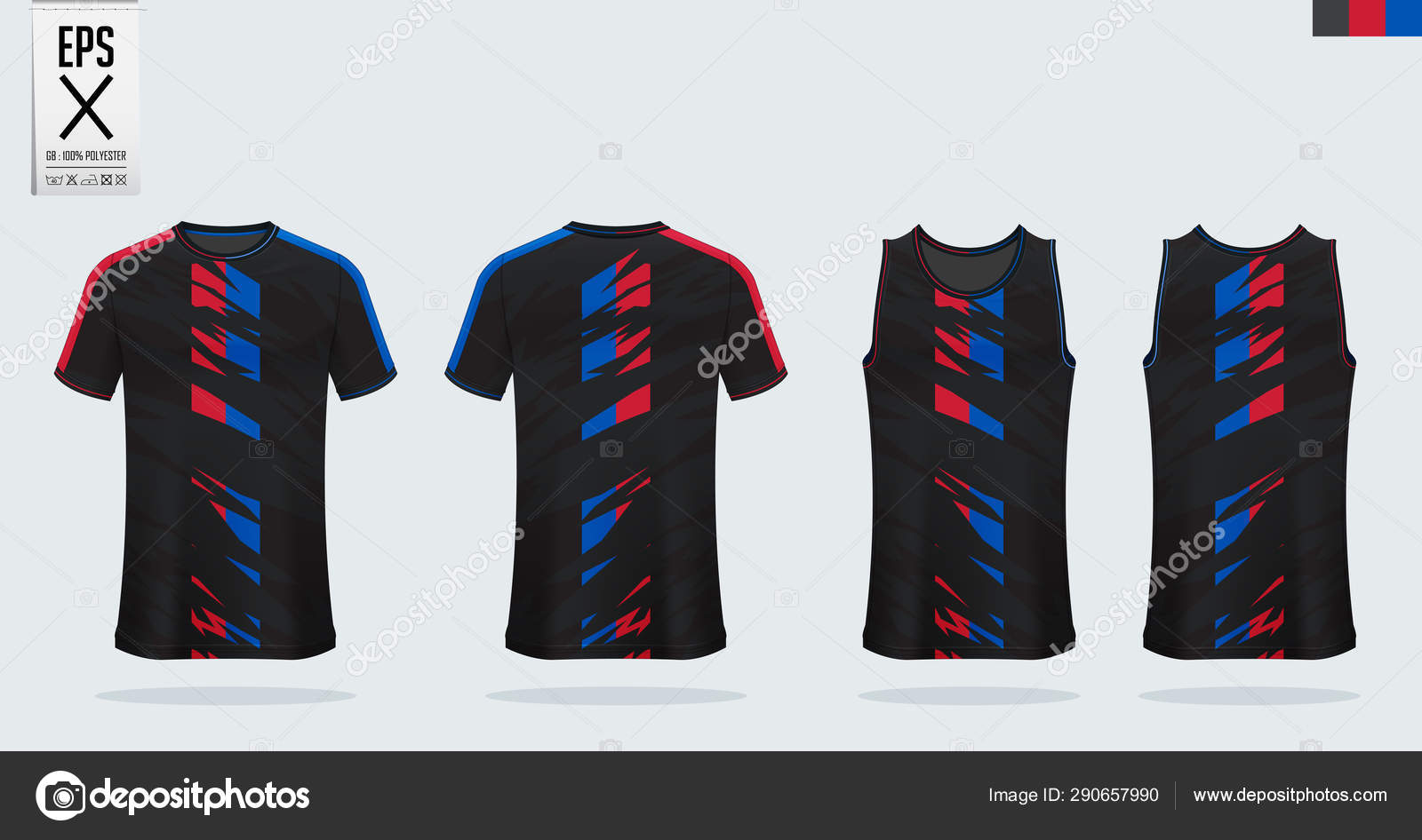 Download T Shirt Sport Mockup Template Design For Soccer Jersey Football Kit Tank Top For Basketball Jersey And Running Singlet Sport Uniform In Front And Back View Vector Vector Image By C Tond Ruangwit Gmail Com