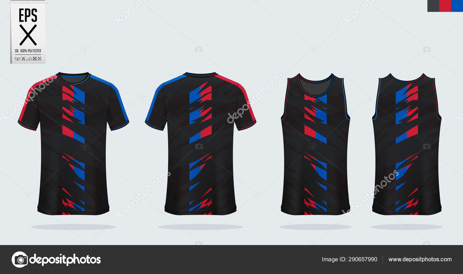 Download T Shirt Sport Mockup Template Design For Soccer Jersey Football Kit Tank Top For Basketball Jersey And Running Singlet Sport Uniform In Front And Back View Vector Stock Vector Royalty Free Vector Image