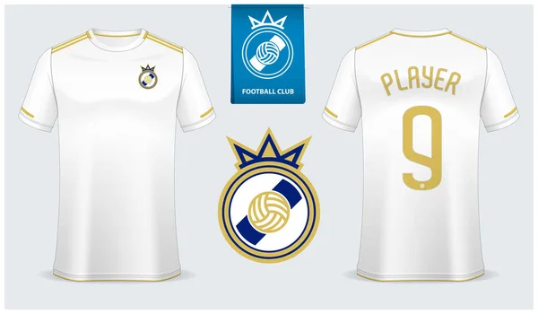 Soccer Jersey Football Kit Mockup Template Design For Sport Shirt Football T Shirt Mock Up White Soccer Uniform In Front View Back View Football Logo Design Vector Stock Images Page Everypixel