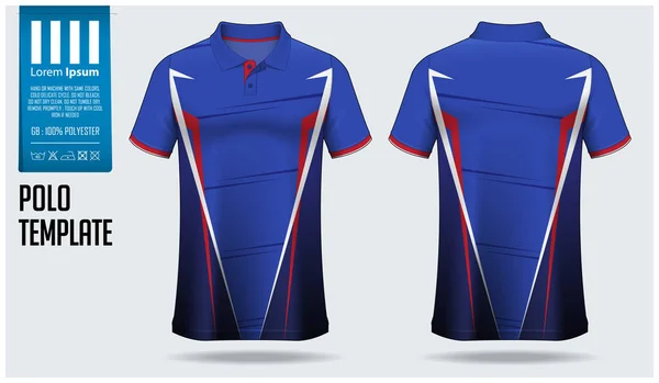 Polo Shirt Mockup Vorlage Design Für Fußball Trikot Fußball Kit — Stockvektor