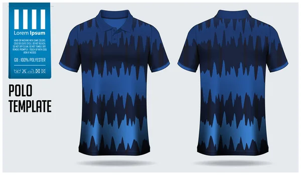 Polo Diseño Plantilla Maqueta Para Camiseta Fútbol Kit Fútbol Ropa — Vector de stock