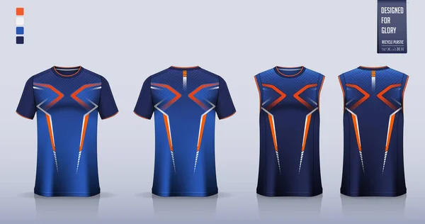 Modelo Camiseta Diseño Plantilla Camiseta Deportiva Para Camiseta Fútbol Kit — Archivo Imágenes Vectoriales