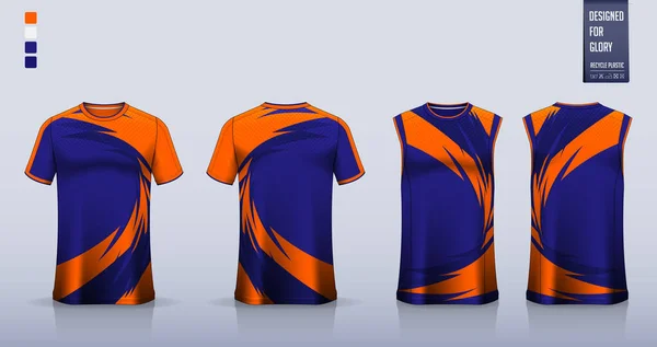 Shirt Attrappe Sport Shirt Vorlage Design Für Fußball Trikot Fußball — Stockvektor