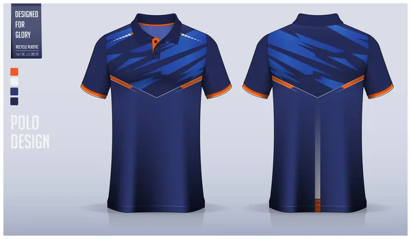 Polo Diseño Plantilla Maqueta Para Camiseta Fútbol Kit Fútbol Ropa — Vector de stock