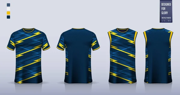 Modelo Camiseta Diseño Plantilla Camiseta Deportiva Para Camiseta Fútbol Kit — Archivo Imágenes Vectoriales