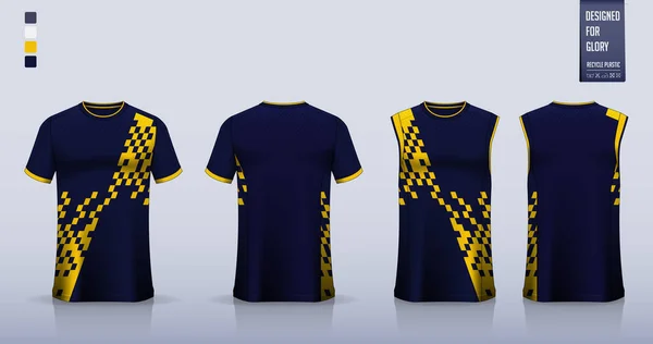 Modelo Camiseta Diseño Plantilla Camiseta Deportiva Para Camiseta Fútbol Kit — Archivo Imágenes Vectoriales