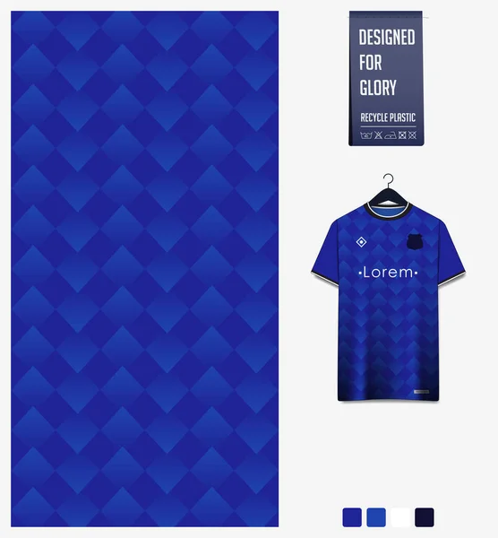 Синяя Геометрия Градиента Формирует Абстрактный Фон Ткань Текстиль Дизайн Футбола — стоковый вектор