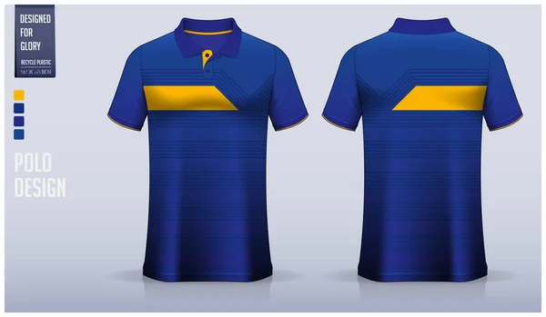 Polo Shirt Mockup Template Ontwerp Voor Voetbal Jersey Voetbal Kit — Stockvector