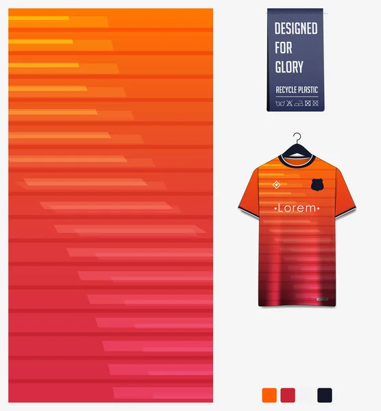 Textilní Design Orange Gradient Geometrie Tvar Vzor Pro Fotbalový Dres — Stockový vektor