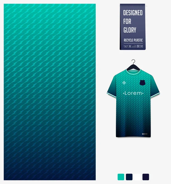 Tessuto Design Verde Gradiente Tuono Modello Forma Maglia Calcio Kit — Vettoriale Stock