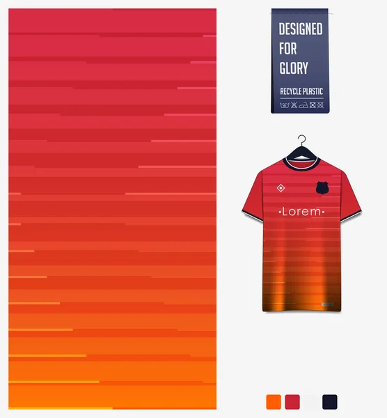 Textilní Design Orange Gradient Geometrie Tvar Vzor Pro Fotbalový Dres — Stockový vektor