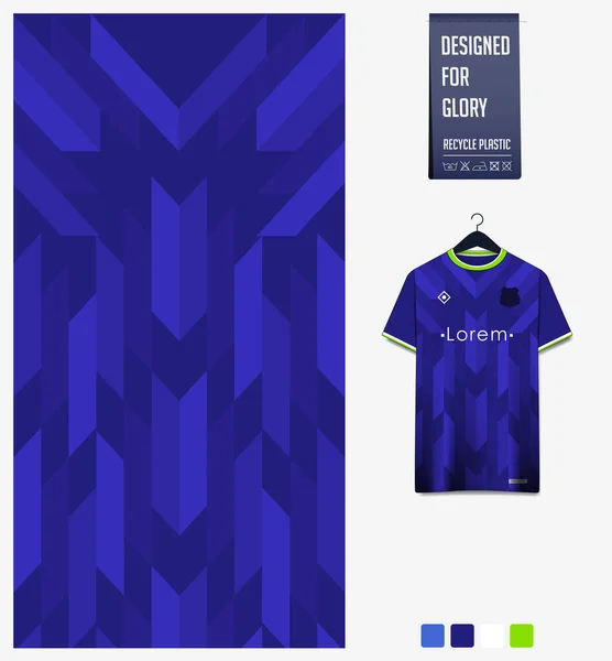 Diseño Patrón Tela Patrón Textil Forma Geometría Gradiente Azul Soccer — Archivo Imágenes Vectoriales