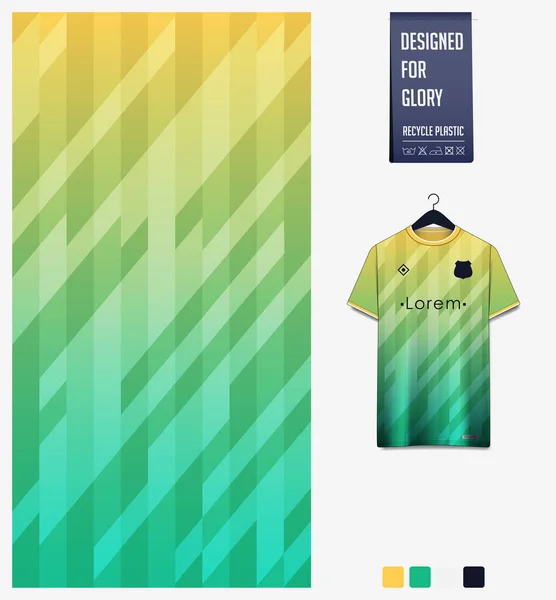 Konstrukce Tkanin Žlutá Zelená Gradient Geometrie Tvar Textilní Vzorem Fotbalový — Stockový vektor