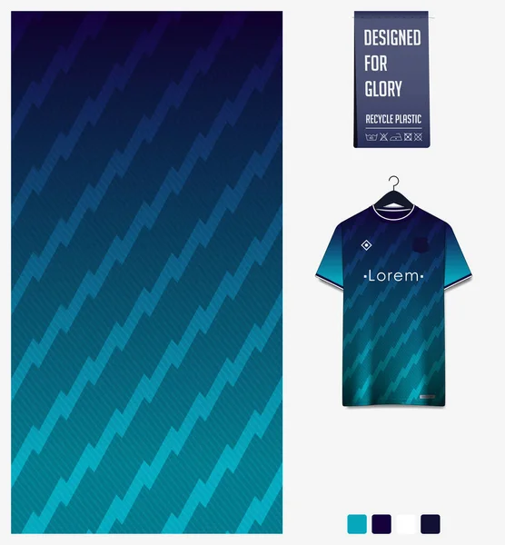Diseño Patrón Tela Patrón Textil Forma Geometría Gradiente Azul Soccer — Archivo Imágenes Vectoriales
