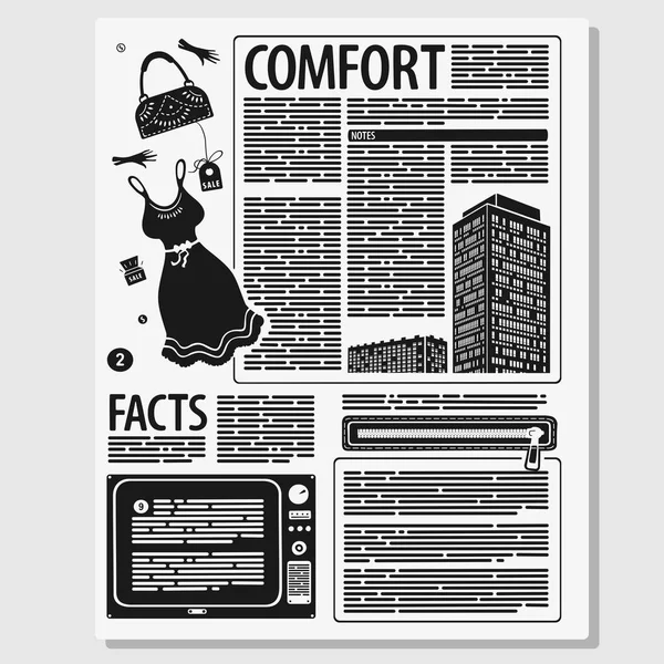 Page concept de Female Magazine — Image vectorielle