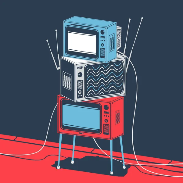 Illustration TV och Art Media Symbol — Stock vektor