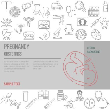  vector template. pregnancy  obstetrics banner   clipart