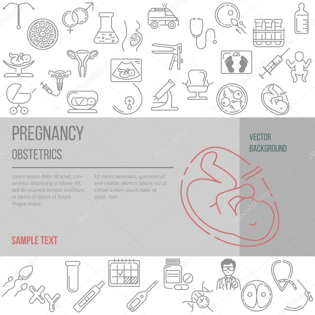  vector template. pregnancy  obstetrics banner  