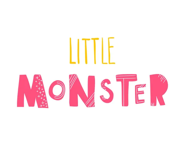 vector monsters cute lettering
