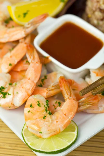 Close View Delicious Dish Udang — Stok Foto