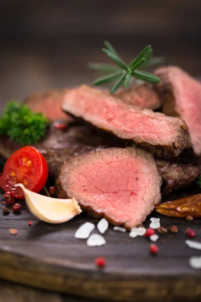 Закрыть Вид Вкусное Жареное Мясо — стоковое фото