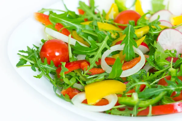 Vista Perto Salada Legumes Sazonais Saudáveis — Fotografia de Stock