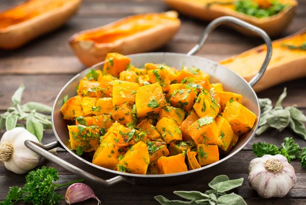 Zucca Butternut Arrosto Con Spezie — Foto Stock