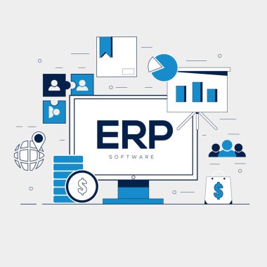Erp - kurumsal kaynak planlama Vektörü