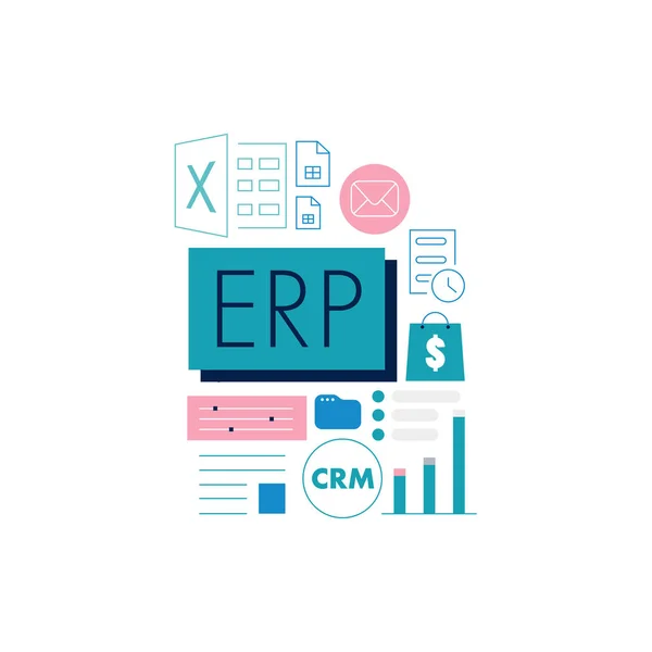 Erp - kurumsal kaynak planlama Vektörü
