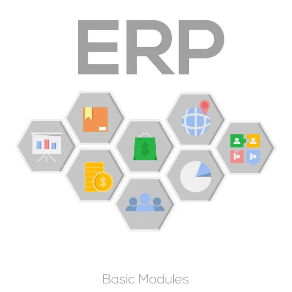 Erp - kurumsal kaynak planlama Vektörü