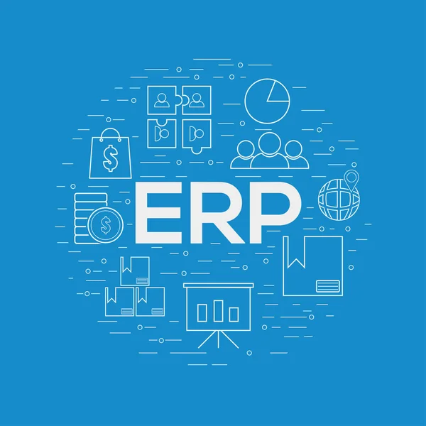 Erp - kurumsal kaynak planlama Vektörü