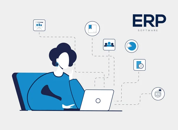 Erp - kurumsal kaynak planlama Vektörü