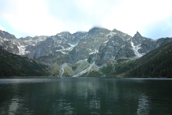 Malerisches Bergsee Meerauge Das Rybi Potok Tal Polen Morskie Oko — Stockfoto