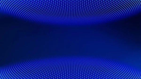 Virtual Cyberspace Reality Room Sfondo Blu Nel Concetto Tecnologia Futuristica — Foto Stock