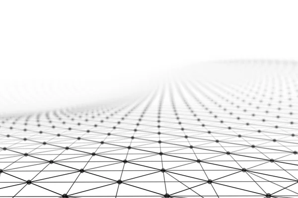 Чорні Лінії Язку Мережі Білому Тлі Концепції Технології Абстрактна Ілюстрація — стокове фото