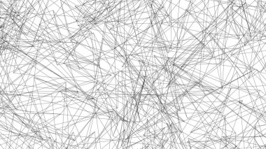 Teknoloji kavramı, 3d soyut illüstrasyon için beyaz arka planda siyah ağ bağlantı çizgileri