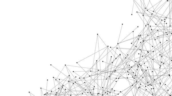Чорні Лінії Язку Мережі Білому Тлі Концепції Технології Абстрактна Ілюстрація — стокове фото